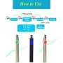 SBAMZ Auxiliary Stick Pen Kit with USB Adapter - Black