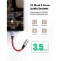 UGREEN USB C to 3.5mm Headphone Adapter Type C Dongle Audio Jack Converter with DAC Chip Compatible for Galaxy S21 Note20 Ultra S20 Note10 S10 Pixel 4 3 2 XL iPad OnePlus Red