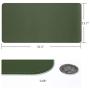 Soyan Dual-Sided PU Leather Desk Pad/Mouse Pad for Office & Home, Waterproof Desk Blotter Pad with Comfortable Writing Surface, 31.5''x15.7'' (Green)