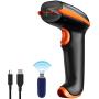 Tera Barcode Scanner Wireless 1D Laser Scanner 2-in-1 (2.4Ghz Wireless+USB 2.0 Wired) Handheld Bar Code Scanner Reader, IP54 Shockproof, for Store, Supermarket, Warehouse, Library