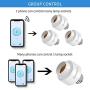 Smart WiFi Bulb Socket E27 Light Bulb Base Adapter, Wireless Remote Voice Control Lamp Holder with Timer, Smart Home Mini Socket Compatible with Alexa, Only Support 2.4 GHz, 3PCS