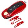 AeroBon 3-Piece Painted Key Cover/ Key Fob Shell Cover Compatible with Porsche Key Shell (MK1)