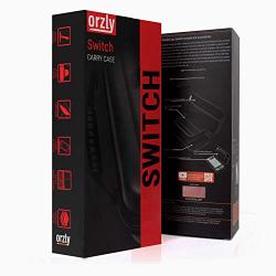 Orzly Carry Case Compatible with Nintendo Switch - Black Protective Hard Portable Travel Carry Case Shell Pouch for Nintendo Switch Console & Accessories