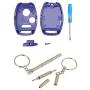 2 Pack Key Fob Keyless Entry Remote Shell Case fits Honda Civic CR-V Accord Crosstour Odyssey CR-Z Pilot Ridgeline Fit Replacement Key Fob Cover Casing (Black Blue)