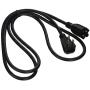 C2G Power Cord, Flat Plug Extension Cord, 18 AWG, Black, 6 Feet (1.82 Meters), Cables to Go 29815