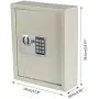 KYODOLED Electronic 40 Key Cabinet Wall Mount,Digital Key Safe Lock Box,Large Security Lockbox for House Key,Heavy Duty Combination Lock Storage,14.37 X 11.8 X3.93White 40 Keys