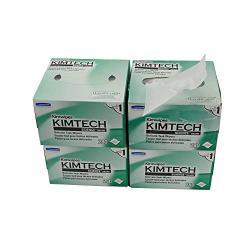 iSonic - KW01x4(B) Kimberly-Clark Professional Kimtech Science KimWipes Delicate Task Wipers, 4.4 x 8.4 in. 1-ply, 280 Sheets/Box, 4 packs, KW01x4