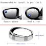 yusheng 2PCS small Blind Spot Mirror,2'' Round HD Glass Convex Rear View Mirror,Strong Adhesive Mirror for Car, Van, SUV and Trucks (2''(50mm), Silver frame)