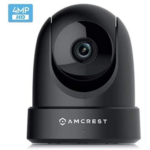Amcrest 4MP UltraHD Indoor WiFi Camera, Security IP Camera with Pan/Tilt, Two-Way Audio, Night Vision, Remote Viewing, Dual-Band 5ghz/2.4ghz, 4-Megapixel @~20FPS, Wide 120° FOV, IP4M-1051B (Black)