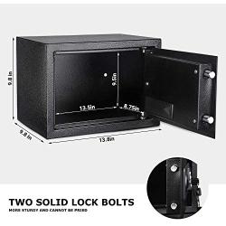 TACKLIFE Safe Box 0.5 Cubic Feet Digital Lock Box with Instruction Light for Money Safe Cash Jewelry Passport Gun Security-HES25A