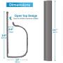 Updated 94'' J Channel Cable Raceway - Desk Cord Organizer - Computer Cable Management Under Desk with 196'' Mounting Tape - 6 Count Desk Cable Tray for Office, Home (6X 15.7 Each, Medium, Grey)