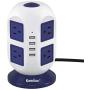 Keedox Power Strip Tower Surge Protector, 8 Outlet 4 USB Ports Electric Charging Station, Multi Plug Outlet with 10Ft Long Extension Cord