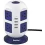 Keedox Power Strip Tower Surge Protector, 8 Outlet 4 USB Ports Electric Charging Station, Multi Plug Outlet with 10Ft Long Extension Cord