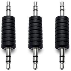 3.5mm Male to Male Stereo Audio Connector (3 Pack)