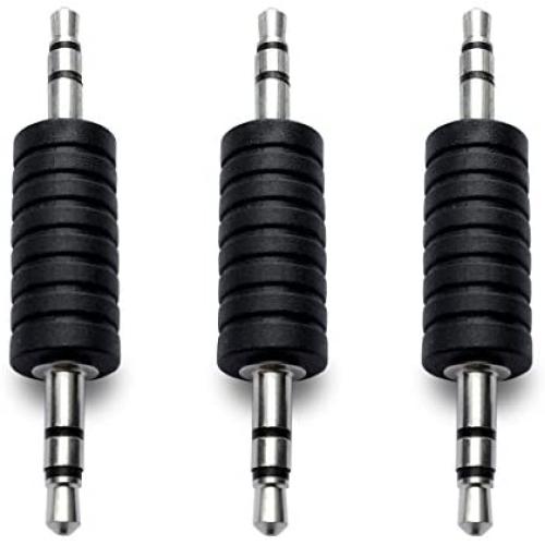 3.5mm Male to Male Stereo Audio Connector (3 Pack)
