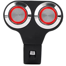 7/8inch 22mm Handlebar Light Switch Motorcycle, Universal Motorbike Handlebar On/Off Grip Switches Brake Fog Headlight Handle Self-Return/Manual-Return Switch(D: Self-Return Type)