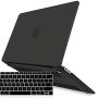 IBENZER New 2020 MacBook Air 13 inch Case M1 A2337 A2179 A1932 Plastic Hard Shell Case with Keyboard Cover for Apple Mac Air 13 Retina Display with Touch ID (2018-2020), Black, MMA-T13BK+1A