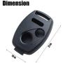 3 Button Replacement Key Fob Case Keyless Entry Fits Honda Accord/Civic/CR-V/Fit/Odyssey/Pilot/Ridgeline/CR-Z Remote Control Key Shell Casing