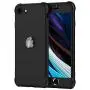 ORETECH Designed for iPhone SE 2020 Case with[2 x Tempered Glass Screen Protector] 360° Full Body Protection Cover Hard PC Soft Rubber Silicone for iPhone SE 2nd Generation (2020)-4.7- Black