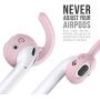 EarBuddyz 2.0 Ear Hooks and Covers Accessories Compatible with Apple AirPods 1 & 2 or EarPods Headphones/Earphones/Earbuds (3 Pairs) (Pretty in Pink)