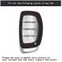 TANGSEN Smart Key Fob Personalized Case Protective Cover for Hyundai Elantra GT Tucson 4 Button Keyless Entry Remote 3D Twill Weave Carbon Fiber ABS Plastic Emboss