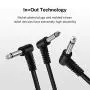 Donner 6 Inch Guitar Patch Cable Guitar Effect Pedal Cables Black 6 Pack