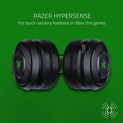 Razer Nari Ultimate for Xbox One Wireless 7.1 Surround Sound Gaming Headset: HyperSense Haptic Feedback - Auto-Adjust Headband - Retractable Mic – For Xbox One, Xbox Series X & S - Black/Green