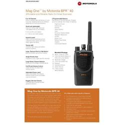BPR40 Mag One by Motorola VHF(150-174 MHz) 8 Channel 5 Watts Model Number AAH84KDS8AA1AN - Requires Programming