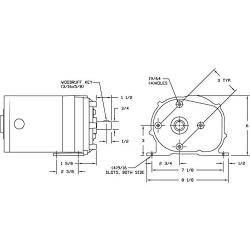 Dayton 1LPP7 AC Gearmotor 115 Nameplate RPM 6 Max. Torque 600.0 in.-lb. Enclosure ODP