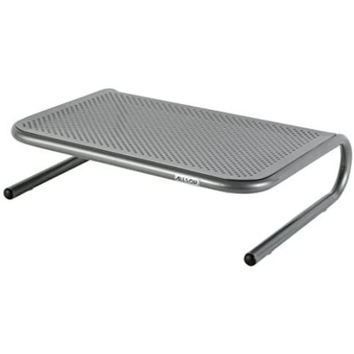 Allsop Metal Art Jr. Monitor Stand, 14-Inch wide platform holds 40 lbs with keyboard storage space - Pewter (27021)