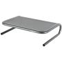 Allsop Metal Art Jr. Monitor Stand, 14-Inch wide platform holds 40 lbs with keyboard storage space - Pewter (27021)