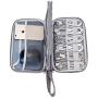 JINFIRE Electronics Organizer Travel Cable Organizer Waterproof Portable Electronics Accessories Case Gadget Bag for 7.9'' IPad Mini, Chargers, Cord, Phone, USB, SD Card,Gray