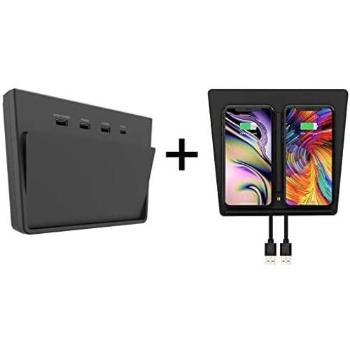 TAPTES USB HUB & Wireless Charger Pad for Tesla Model 3