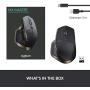 Logitech MX Master Wireless Mouse – High-precision Sensor, Speed-Adaptive Scroll Wheel, Easy-Switch up to 3 Devices - Meteorite Black