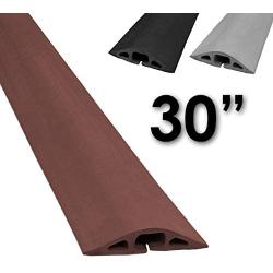 D-2 Rubber Duct Cord Cover - Length: 30'' - Color: Brown Cable Protector
