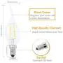 Lamsky E14 European Base LED Filament Candle Light Bulb,2W 2700K Warm White 200LM,C35 Bent Tip Flame Shape,20W Incandescent Equivalent,Non-dimmable,4 Pack