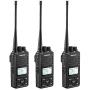 SAMCOM FPCN10A Two Way Radio Rechargeable Business UHF Handheld Walkie Talkie Long Range Radio with Double PTT, 3 Packs