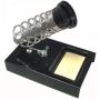 Liyafy Soldering Iron Holder Solder Iron Stand Black Base and 1PC Ball Shell Holder with Soldering Tip Cleaner