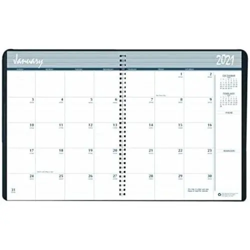 House of Doolittle 2021 Calendar Planner, Monthly, Blue Cover, 8.5 x 11 Inches, December - January (HOD26207-21)
