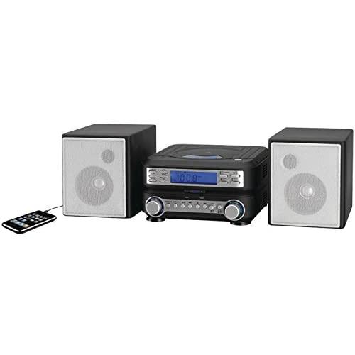 GPX HC221B Compact CD Player Stereo Home Music System with AM/ FM Tuner Black/Silver