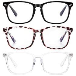 Frolesant Blue Light Blocking Glasses Anti Eye Eyestrain Reading Gaming Glasses Non Prescription 3 Pack