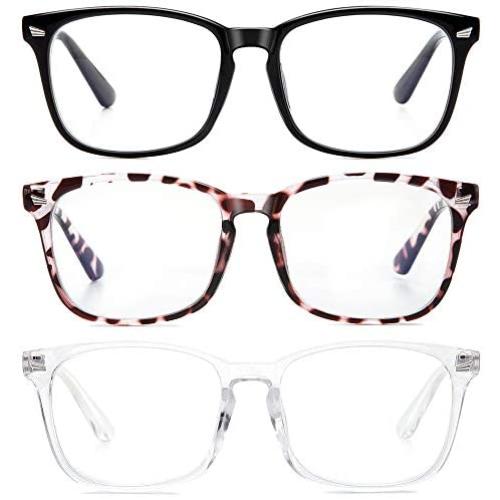 Frolesant Blue Light Blocking Glasses Anti Eye Eyestrain Reading Gaming Glasses Non Prescription 3 Pack