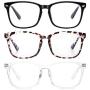Frolesant Blue Light Blocking Glasses Anti Eye Eyestrain Reading Gaming Glasses Non Prescription 3 Pack