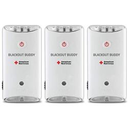 Eton American Red Cross Blackout Buddy Swivel Emergency Flashlight, Blackout Alert & Night Light, 3 Count