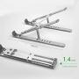 Licheers Portable Laptop Stand, Ultra-Thin Light Weight Desktop Notebook Holder Riser, Aluminum Adjustable Eye-Level Ergonomic Height Compatible with All Laptops