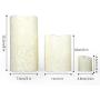Furora LIGHTING LED Flameless Candles with Remote Control, Set of 8, Real Wax Battery Operated Pillars and Votives LED Candles with Flickering Flame and Timer Featured - Crystallized Ivory