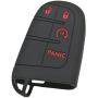 Coolbestda 2Pcs 4buttons Key Fob Cover Remote Control Case Keyless Entry Jacket Shell for Dodge Durango Journey Dart Challenger Jeep Renegade Fiat