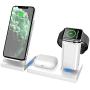 Wireless Charger MANKIW 3 in 1 Fast Charging Station for Apple iWatch AirPods Pro, Wireless Charging Stand Compatible for iPhone 11/11Pro/11Pro Max/XR/Xs/Xs Max/X/8/8Plus Samsung Galaxy(White)