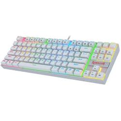 Redragon K552 Mechanical Gaming Keyboard 60% Compact 87 Key Kumara Wired Cherry MX Blue Switches Equivalent for Windows PC Gamers (RGB Backlit White)
