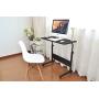 DOEWORKS Side Table, Adjustable Laptop Stand Portable Cart Tray Side Table, Black Studying Desk